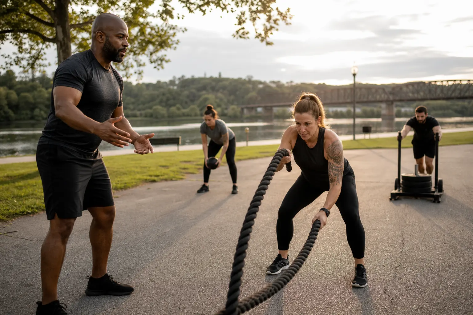 Outdoor fitness training in Parkersburg